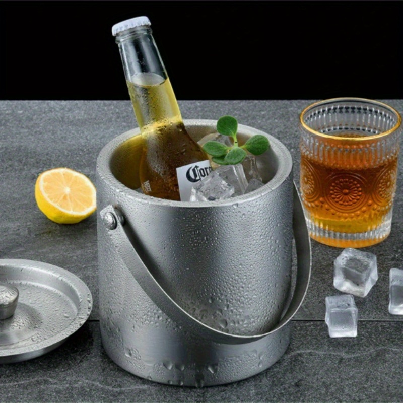 Wine Beer Cooler - Balde de gelo isolado em aço
