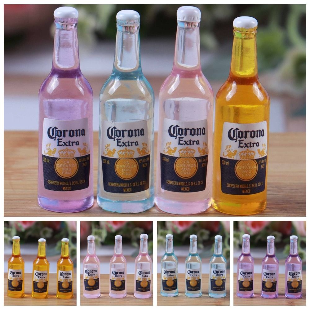 Wine Y Beer - Conjunto de 3 Miniaturas de Garrafas